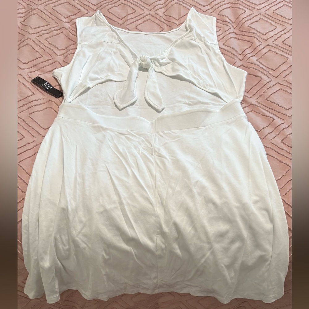 NY&Co White Sleeveless Dress w/ cut-out back XXL